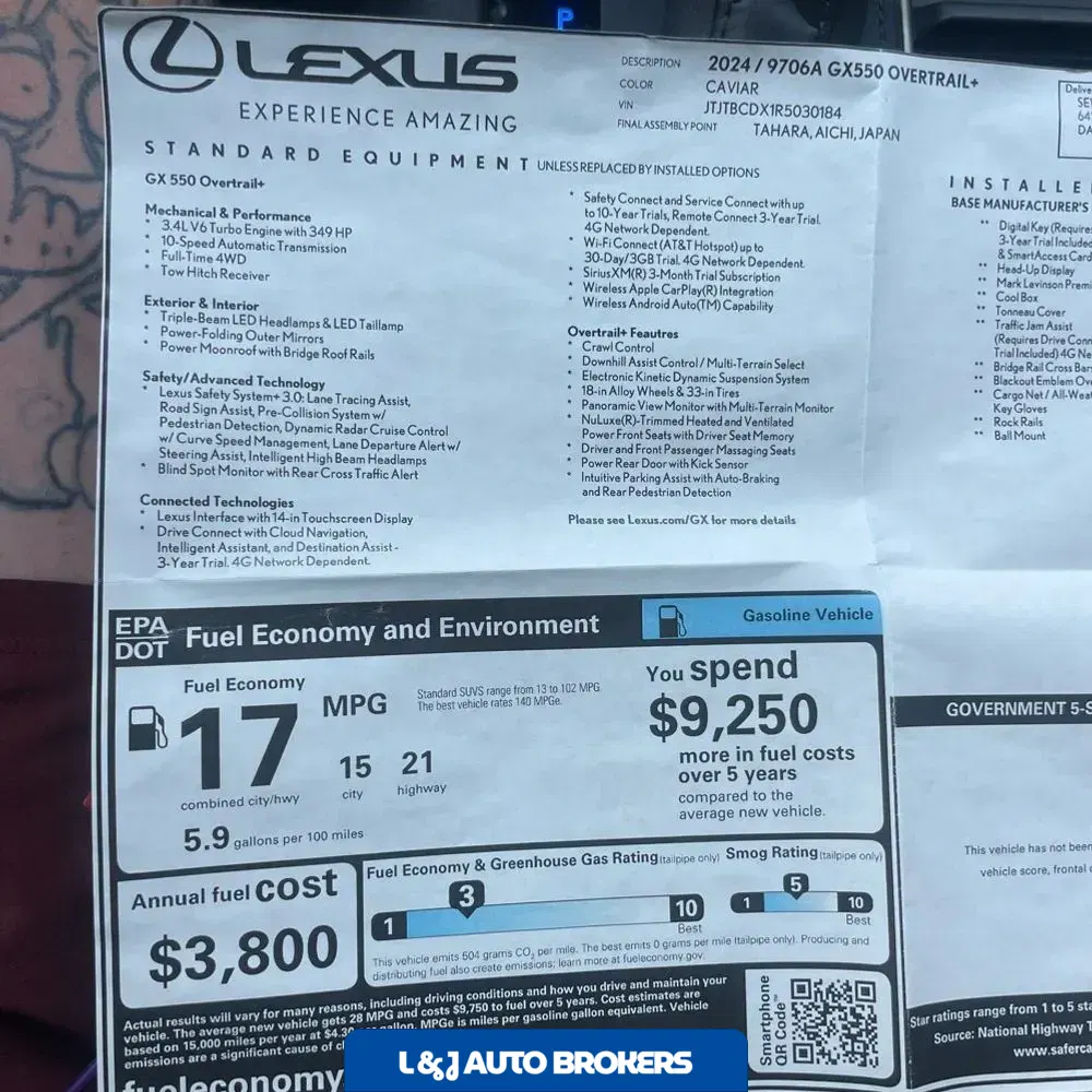 2024 Lexus GX 550 Overtrail+