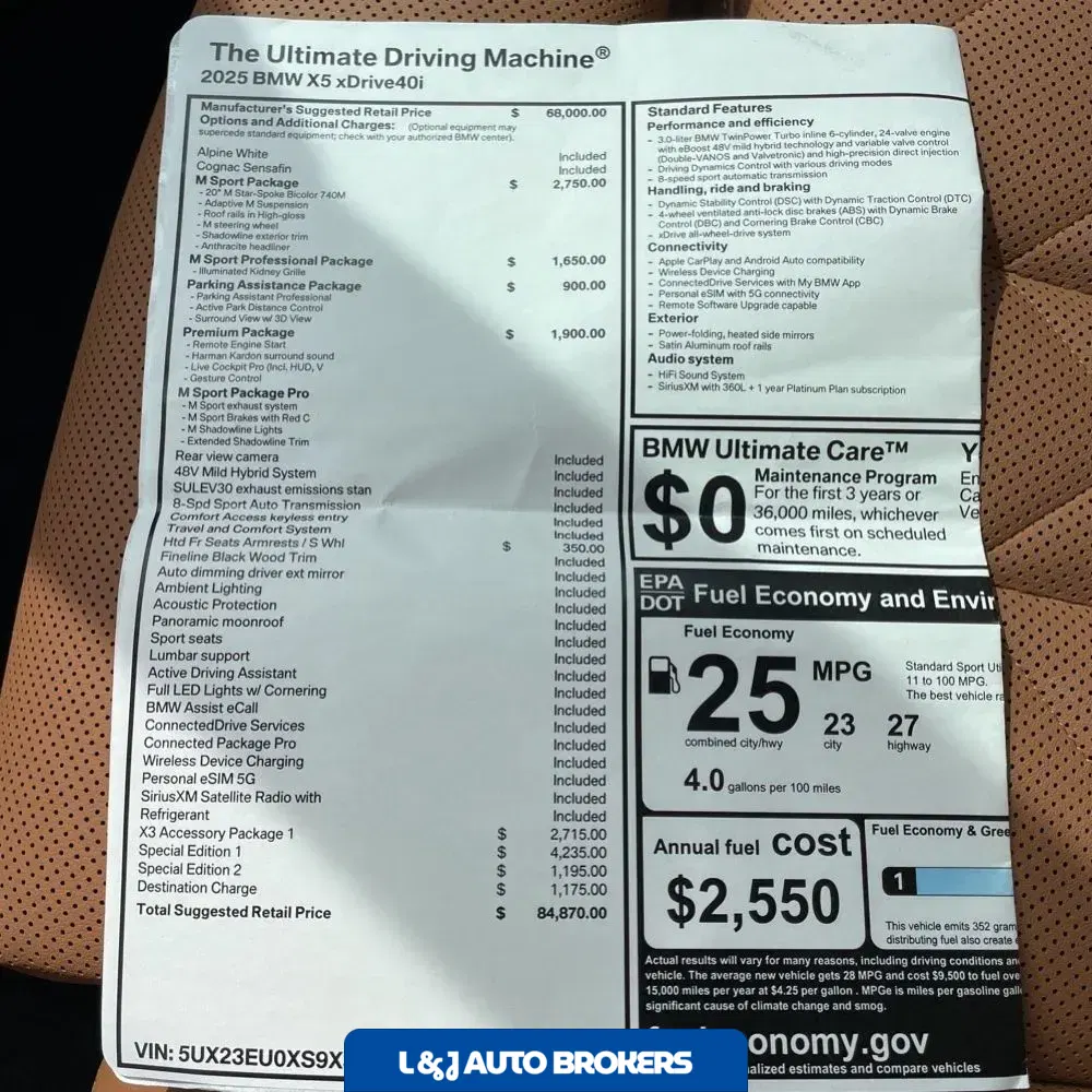 2025 BMW X5 XDrive40i