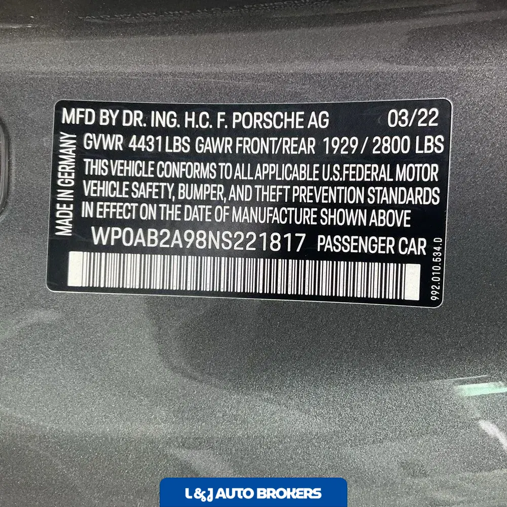 2022 Porsche 911 Carrera 4S