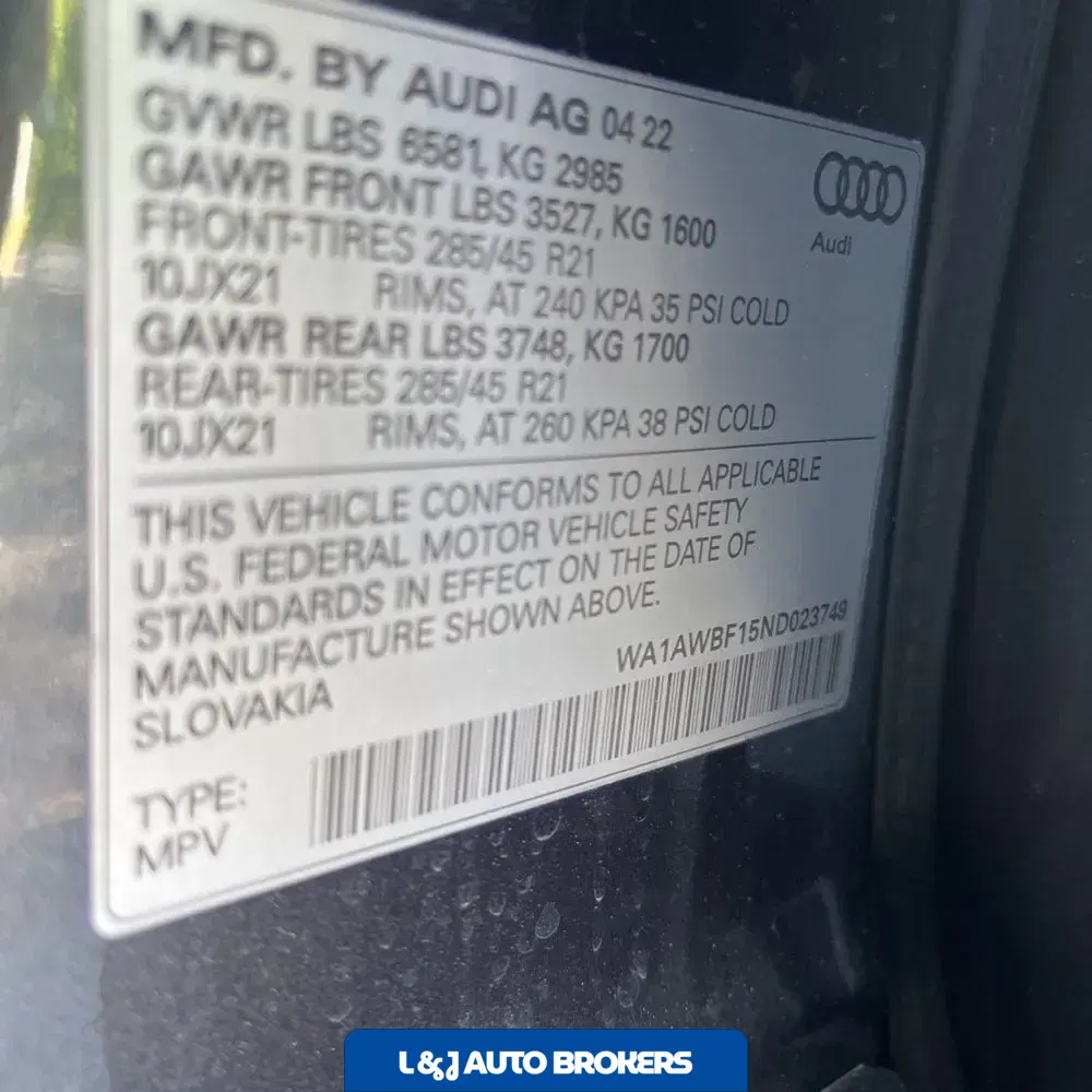 2022 Audi SQ8 Premium Plus